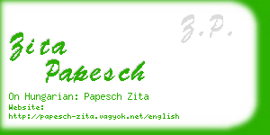 zita papesch business card